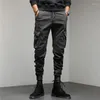 Pantalons pour hommes 2024 Multi-poches Spring Cargo Hommes Polaire Doublure Épais Chaud Slim Fit Joggers Streetwear Casual Coton Pantalon Thermique