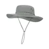 Berets Bucket Hat Sunhat With Strings Adjustable Foldable Breathable Wide Brim Sun For Fishing Camping Beach Hiking Adult