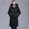 Mens Down Parkas Winter Llegó Hombres Chaqueta engrosada 30 Abrigo cálido Moda Largo Pato blanco con capucha 231212