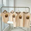 Rompers Honeycherry Summer Cartoon Bekväm överordförande Tshirt bomull Solid färg Kort ärm Matchande Family Outfits 231212