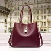 Evening Bags CHCH HCHC 100% Genuine Leather Embossed Tote Bag For Women 2022 Fashion Single Shoulder Handbags Designer Purse2361