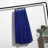 Skirts 2023 Boho Women Maxi Skirt High Waist Chiffon Long Pink Beach Summer Ruffles White Saia Longa Faldas