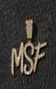 AZ Custom Name Brush Font Letters Customize Pendant Necklace Chain Gold Silver Bling Zirconia Men Hip Hop Pendant Jewelry2329634