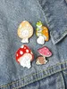 20 pcsLot mignon dessin animé étudiant animaux broches champignon grenouille chaton broches unisexe sac à dos collier Cowboy Badge bijoux Acce75030029