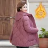 Trench da donna Abbigliamento autunnale e invernale da mamma Cappotto spesso in peluche Giacca in cotone alla moda 40 anni 50 Elegante