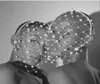 Ręcznie robiony ślub Pearl Hair Hoop Opaska na głowa biżuteria do twarzy dla dziewczynki Bling Rhinestone Bridal Hairband Akcesoria Akcesoria 7088575