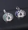 qimoshi mignon cristal double chat play double côté pendentif collier de pierre naturelle couple de lune bijoux cadeau animal femelle
