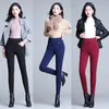 Pantaloni da donna Capris Xisteps Femme Pantalon Vita alta Pantaloni lunghi da donna di grandi dimensioni Pantaloni elasticizzati da lavoro d'ufficio invernali Pantaloni a matita caldi 231212