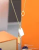 Fashion Luxury Necklace Designer Jewelry Choker Party Gold Platinum double square card pendant necklaces for young male sister gol3817289