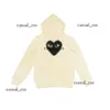 Designer Men's Hoodies Com Des Garcons PLAY Sweatshirt CDG Multiheart Zip Up Hoodie XL Brand Black New 898 41 dfashion98