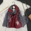 Nova primavera inverno hijab lenços de seda xales feminino viagem à beira-mar praia marca poncho xale cachecol bandana foulard femme pashmina