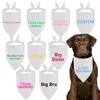 Dog Apparel Personalized Pet Name Triangle Scarf Custom Puppy Bandana Bib Collar Lovely Gift For Dogs Neckerchief Accessories