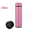 500 ml Smart Thermos Water Bottle LED Digital Temperatur Display 304 Rostfritt stål Kaffe te termiska muggar intelligent isolering utomhusbil kreativa koppar