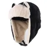 Tuzak şapkaları 2024 Kadınlar Sıcak kulaklıklar kalınlaştırılmış kapak kış soğuk pamuklu kedi kulak bombardıman uçağı 231212