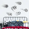 6st olika stil flygande fotbollsfotboll med spårstjärnor väggklistermärken för pojke sovrum vardagsrum barnkammare vägg dekaler dekor dekorera