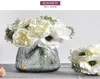 Högkvalitativ vacker vit pion konstgjorda blommor bukett hem möbler dekorativ simulering blomma 6 st lot4026164