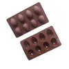 8 Holes Silicone Easter Egg Cake Moulds Egg Shaped Chocolate Candy Cookie Moulds Ice Cube Jelly Pudding Dessert Baking Moulds Q827