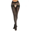 Chaussettes Bonneterie Femmes Bas Ouvert Entrejambe Sexy Collants Huileux pour Sous-Vêtements Soie Transparent Bas Legging Femme Cuisse Haute Collants TCAO