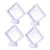 Jewelry Pouches Floating Frame Suspension Display Holder Stands Medallions Challenge Showcase 4 Sets