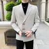 Мужские костюмы Необычный пиджак Slim-fit Деловой повседневный пиджак Стильное лоскутное платье Пиджаки Банкетный смокинг для вечеринок