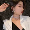 Tenis Graduado Joyería de moda vendedora caliente en Corea del Sur con incrustaciones de cobre circón lujoso collar brillante collar de fiesta de mujer sexy 231213