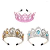 Hair Clips Princess Crown Tiaras Crystal Topper Headwear Decorations Baroque Accessories For Halloween Adults Woman Bridal