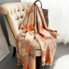 Foulards élégant chaud châle écharpe pour femmes épais hiver marque cachemire floral et enveloppes Bufanda Pashmina Foulard couverture 2023