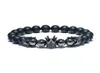 Bracelet classique King Crown Design pour hommes, couleur or argent, perles en pierre naturelle de 8mm, Cool, bijoux masculins, cadeau, charme Ch8532179