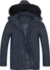 Ween Charm Men's Warm Parka Jacket Anorak Jacket Winter Coat med löstagbar huva Faux-Fur Trim