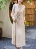 Roupas étnicas Highend Outono Inverno Mulheres Cinto Vestido Retro Elegante Bordado Aline Lady Party Estilo Chinês Hanfu SXXL 231212