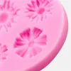 Moldes de cozimento 3D Flor Moldes de Silicone Fondant Craft Bolo Doces Chocolate Sugarcraft Ice Pastelaria Molde 231213