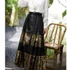 Abbigliamento etnico Autunno stile cinese Hanfu Horse Face Dress Lace up Fashion Aline Mezza gonna SL 231212