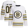 S-3XL Hockey Jersey Bruins 100th New Centennial 88 David Pastrnak 63 Brad Marchand Jake DeBrusk Trent Frederic Jesper Boqvist Patrick Brown Matt Filipe Marc