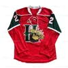 QMJHL Halifax Mooseheads Jerseys Custom Elke naam Nummer Wit Rood Groen