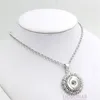 Bütün Snap Button Takı Kristal Snap Kolye Değiştirilebilir Kolye Kolye 18mm Düğme Takı Bijoux Collier222t