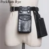 Kobiety designerka w talii Fanny Pack skórzana torebka streetwearowa Crocodile Crossbody Pas Pas Telefon damskie torby na piersi MX2007172781