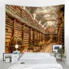 Arazzi Arte Appeso a parete Biblioteca misteriosa Arazzo Scaffale vintage Stampa digitale Libro intero
