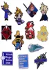 Épingles, broches Final Fantasy Émail Pin Jeu vidéo FF Shinra Attack Menu Broche Cloud Strife Buster Épée Météore Chocobo Rouge Mage Badge9622109