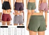 lu-22 Womens Yoga Shorts Outfits With Exercise Fitness Wear lu Short Pants Girls Running Elastic Pants Sportswear Pockets