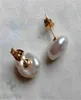 Boucles d'oreilles en perles baroques de couleur blanche, en or 18 carats, bijoux de culture, perle aurore, personnalité fascinante, bricolage 2106163177528