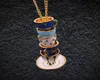 Colliers pendentifs Long Tas de thé Collier Stack Collier Fabriqué à la main Chaîne de pull à tasse de thé Stéréoscopique Bijoux en émail Femmes Collar2662494