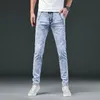 Men's Jeans Good Quality Light Blue Skinny Men Spring Summer Slim Fit Denim Cotton Stretch Pants Cowboy Trousers 231213