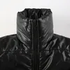 Women s Down Parkas year Droped Out Shoulder Long Sleeve Keep Warm Coats for Women Zipper Fly Mini Moto Biker Style Black Street Jacket 231213