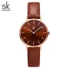 Montre femme montres de haute qualité luxe édition limitée simple dégradé couleur combinaison quartz cuir 32mm montre