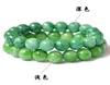 Grad A Natural Cold Jade Beads ArmeletsFind Gemstone Pärledsmycken Bangle For Women Man Drop Fine Green Chalcedon Gift Factor6172638