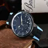 Heuerly Watch Designer Watches Men's luxury top quality watches Quratz Watch Luxury Tachymeter Men's Leisure Rubber Belt Quartz 6-Pin Running Second luxury watches