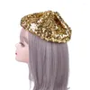 Bérets bejeweled chapeau coloré polyvalent pour les hommes comédiens chanteurs h7ef