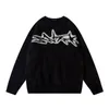 Męskie swetry Deeptown Gothic Black Sweter Kobiety Koreańskie Koreańskie Streetwear Vintage dzianinowe dzianinowe dzianiny Goth Grunge Y2K Pullover 231212