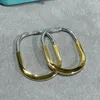 Hoop Earrings Fashion 925 Sterling Silver Cold Pink 3 Colors Lock Top Quality Zircon Stones Women Jewelry Gift