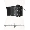 Ceintures Noir clouté étoile large à lacets Corset Bustier ceinture sous le buste ceinture